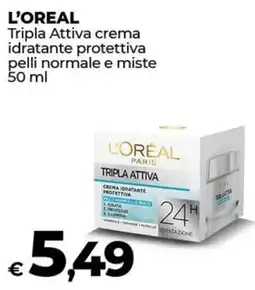 Coop L'OREAL Tripla Attiva crema idratante protettiva offerta