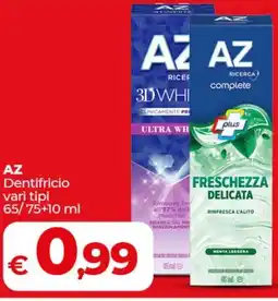 Coop AZ Dentifricio vari tipi offerta
