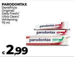 Coop PARODONTAX Dentifricio Original/ Daily Fresh/ Ultra Clean/ Whitening 75 ml offerta