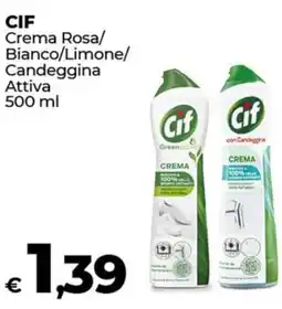 Coop CIF Crema Rosa/ Bianco/Limone/ Candeggina Attiva offerta