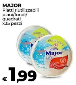 Coop MAJOR Piatti riutilizzabili piani/fondi/ quadrati x35 pezzi offerta