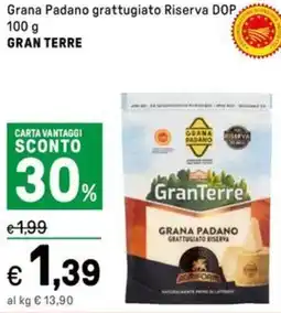 Iper La Grande Grana Padano grattugiato Riserva DOP GRAN TERRE offerta