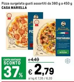 Iper La Grande Pizza surgelata gusti assortiti CASA MARIELLA offerta