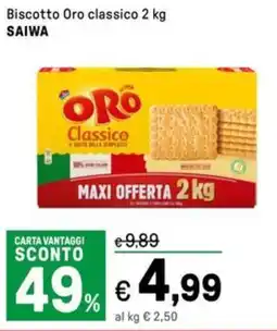 Iper La Grande Biscotto Oro classico SAIWA offerta
