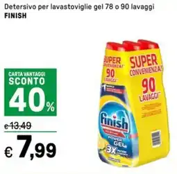 Iper La Grande Detersivo per lavastoviglie gel FINISH offerta