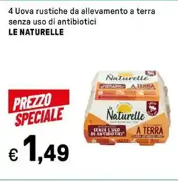 Iper La Grande 4 Uova rustiche da allevamento a terra senza uso di antibiotici LE NATURELLE offerta