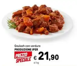 Iper La Grande Goulash con verdure PRODUZIONE IPER offerta