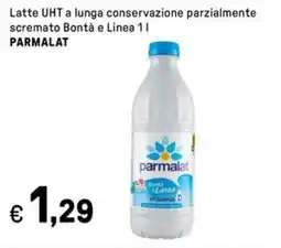 Iper La Grande Latte UHT a lunga conservazione parzialmente scremato Bontà e Linea PARMALAT offerta