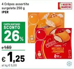 Iper La Grande 4 Crêpes assortite surgelate IPER offerta