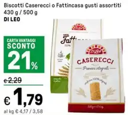 Iper La Grande Biscotti Caserecci o Fattincasa gusti assortiti DI LEO offerta