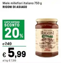 Iper La Grande Miele millefiori italiano RIGONI DI ASIAGO offerta
