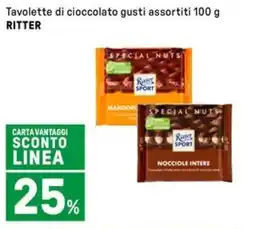 Iper La Grande Tavolette di cioccolato gusti assortiti RITTER offerta