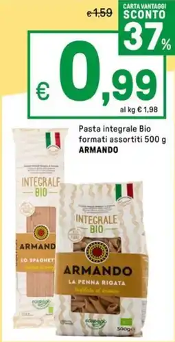 Iper La Grande Pasta integrale Bio formati assortiti ARMANDO offerta