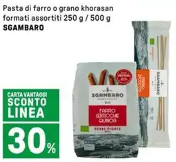 Iper La Grande Pasta di farro o grano khorasan formati assortiti SGAMBARO offerta