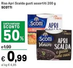 Iper La Grande Riso Apri Scalda gusti assortiti SCOTTI offerta
