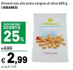 Iper La Grande Grissini con olio extra vergine di oliva I BIBANESI offerta
