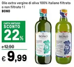 Iper La Grande Olio extra vergine di oliva 100% italiano filtrato o non filtrato BONO offerta