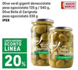 Iper La Grande Olive verdi giganti denocciolate IPER offerta