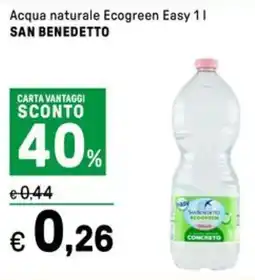 Iper La Grande Acqua naturale Ecogreen Easy SAN BENEDETTO offerta