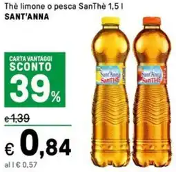 Iper La Grande Thè limone o pesca SanThè SANT'ANNA offerta