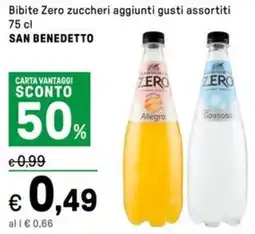 Iper La Grande Bibite Zero zuccheri aggiunti gusti assortiti SAN BENEDETTO offerta