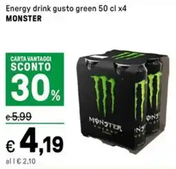 Iper La Grande Energy drink gusto green MONSTER offerta