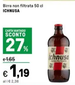 Iper La Grande Birra non filtrata ICHNUSA offerta