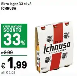 Iper La Grande Birra lager ICHNUSA offerta