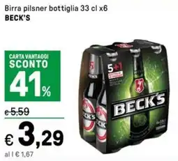 Iper La Grande Birra pilsner bottiglia BECK'S offerta