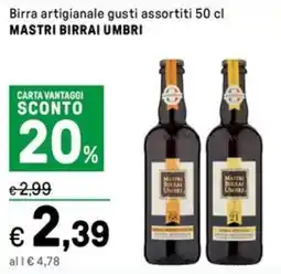 Iper La Grande Birra artigianale gusti assortiti MASTRI BIRRAI UMBRI offerta