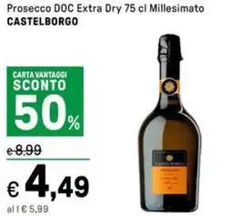 Iper La Grande Prosecco DOC Extra Dry Millesimato CASTELBORGO offerta