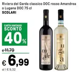 Iper La Grande Riviera del Garda classico DOC rosso Amandrea o Lugana DOC SCOLARI offerta