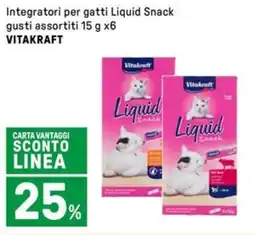 Iper La Grande Integratori per gatti Liquid Snack gusti assortiti VITAKRAFT offerta
