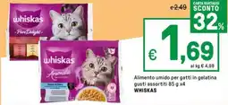 Iper La Grande Alimento umido per gatti in gelatina gusti assortiti WHISKAS offerta