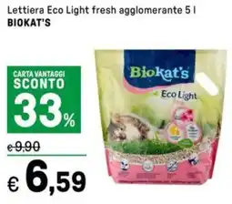 Iper La Grande Lettiera Eco Light fresh agglomerante BIOKAT'S offerta