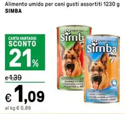 Iper La Grande Alimento umido per cani gusti assortiti SIMBA offerta