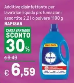 Iper La Grande Additivo disinfettante per lavatrice liquido profumazioni assortite o polvere NAPISAN offerta