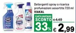 Iper La Grande Detergenti spray o ricarica profumazioni assortite VIAKAL offerta