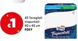 Iper La Grande 45 Tovaglioli trapuntati 40 x 40 cm FOXY offerta
