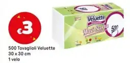 Iper La Grande 500 Tovaglioli Veluette 30 x 30 cm 1 velo offerta