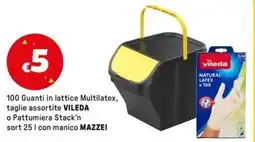 Iper La Grande 100 Guanti in lattice Multilatex, taglie assortite VILEDA o Pattumiera Stack'n sort con manico MAZZEI offerta