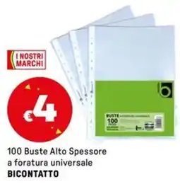 Iper La Grande 100 Buste Alto Spessore a foratura universale BICONTATTO offerta