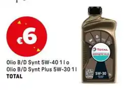 Iper La Grande Olio B/D Synt 5W-40 o Olio B/D Synt Plus 5W-30 TOTAL offerta
