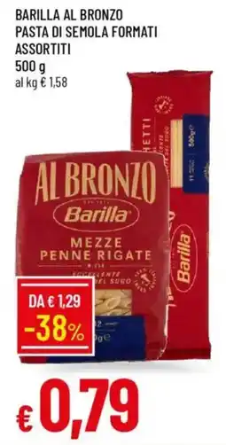 IperFamila Barilla al bronzo pasta di semola formati assortiti offerta