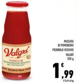 Conad Passata di pomodoro piennolo vesuvio VALGRÌ offerta