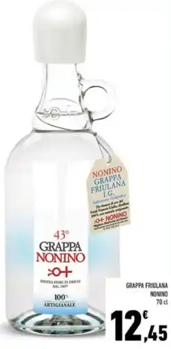 Conad Grappa friulana nonino offerta