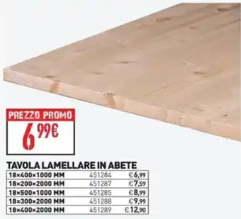 Ottimax Tavola lamellare in abete offerta