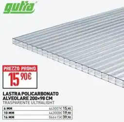 Ottimax Gutta lastra policarbonato alveolare 200×98 cm offerta