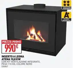 Ottimax Inserto a legna atena 10,8 kw offerta