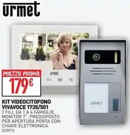 Ottimax Urmet kit videocitofono vivavoce 1735/501 offerta